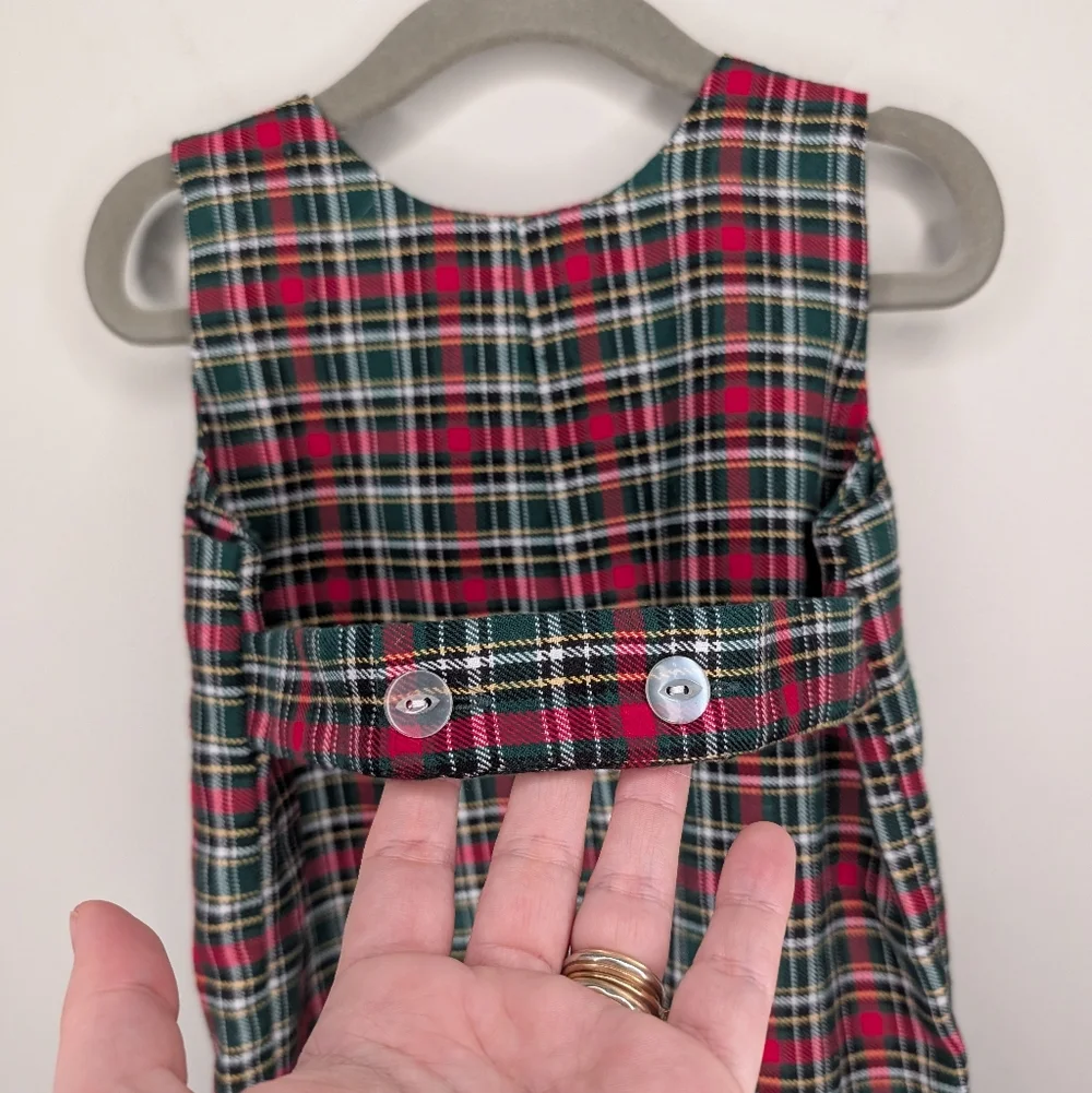 Vintage Therese‎ 12M Plaid Holiday Romper | Red Green Christmas Toddler Boys